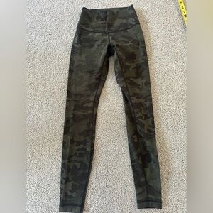 lululemon athletica Olive & Dark Green Camo High-Rise Leggings
